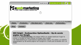 What Awebmarketing.be website looked like in 2014 (9 years ago)