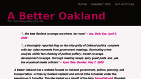 What Abetteroakland.com website looked like in 2014 (9 years ago)
