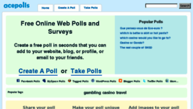 What Acepolls.com website looked like in 2014 (9 years ago)