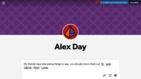 What Alexdaymusic.com website looked like in 2014 (9 years ago)