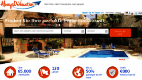 What Alwaysonvacation.de website looked like in 2014 (9 years ago)