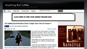 What Anythingbutcoffee.com website looked like in 2014 (9 years ago)