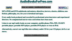 What Audiobooksforfree.com website looked like in 2014 (9 years ago)