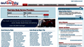 What Autobody.com website looked like in 2014 (9 years ago)
