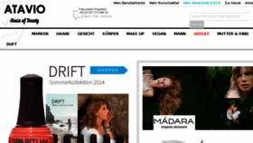 What Atavio.de website looked like in 2014 (9 years ago)
