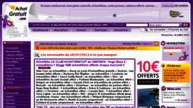 What Achatgratuit.com website looked like in 2014 (9 years ago)