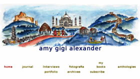 What Amygigialexander.com website looked like in 2014 (9 years ago)