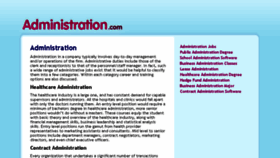What Administration.com website looked like in 2014 (9 years ago)