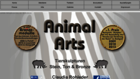 What Animalarts.de website looked like in 2014 (9 years ago)