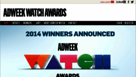 What Adweekwatchawards.com website looked like in 2015 (9 years ago)