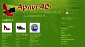 What Apavi40plus.lv website looked like in 2015 (9 years ago)