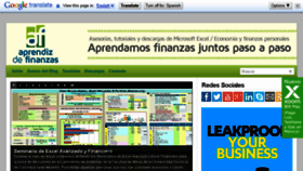 What Aprendizdefinanzas.com website looked like in 2015 (9 years ago)
