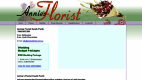 What Anniesflorist.com.au website looked like in 2015 (9 years ago)