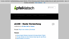 What Apfelklatsch.de website looked like in 2015 (9 years ago)