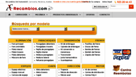 What Acrecambios.es website looked like in 2015 (9 years ago)