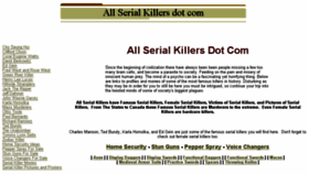 What Allserialkillers.com website looked like in 2015 (9 years ago)