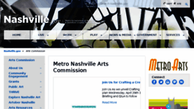 What Artsnashville.org website looked like in 2015 (9 years ago)