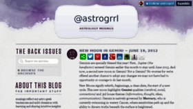 What Astrogrrl.com website looked like in 2015 (9 years ago)