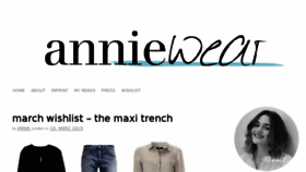 What Anniewear.de website looked like in 2015 (9 years ago)