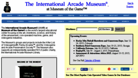 What Arcade-museum.com website looked like in 2015 (8 years ago)