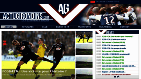 What Actugirondins.com website looked like in 2015 (8 years ago)