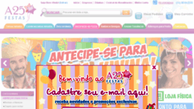 What A25festas.com.br website looked like in 2015 (8 years ago)