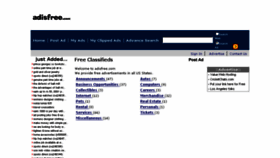 What Adisfree.com website looked like in 2015 (8 years ago)