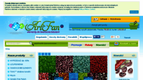 What Artfan.pl website looked like in 2015 (8 years ago)
