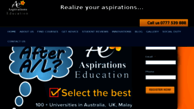 What Aspirations.edu.lk website looked like in 2015 (9 years ago)