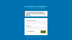 What Announcements.solopracticeuniversity.com website looked like in 2015 (8 years ago)