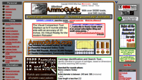 What Ammoguide.com website looked like in 2015 (8 years ago)