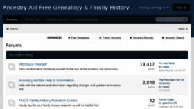 What Ancestryaid.co.uk website looked like in 2015 (8 years ago)