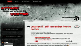 What Attackvector.org website looked like in 2011 (14 years ago)