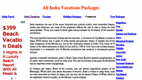What Allindiavacations.com website looked like in 2015 (8 years ago)