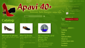 What Apavi40plus.lv website looked like in 2015 (8 years ago)