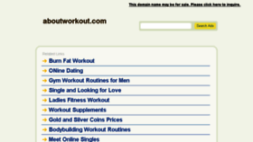 What Aboutworkout.com website looked like in 2015 (8 years ago)