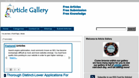 What Articlegallery.net website looked like in 2015 (8 years ago)