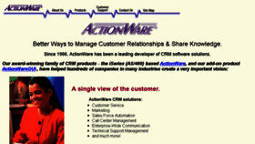 What Actionware.com website looked like in 2015 (8 years ago)