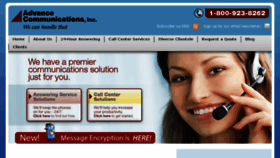 What Advancecommunications.com website looked like in 2015 (8 years ago)