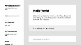 What Anwaltszimmer.com website looked like in 2015 (8 years ago)