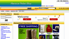 What American-online-shop.com website looked like in 2015 (8 years ago)