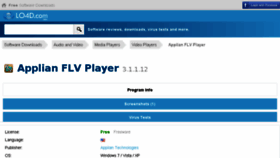 What Applian-flv-player.en.lo4d.com website looked like in 2015 (8 years ago)