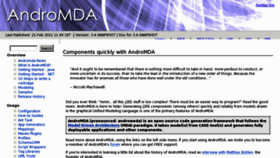 What Andromda.org website looked like in 2015 (8 years ago)