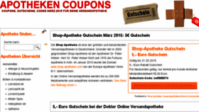 What Apotheken-coupons.de website looked like in 2015 (8 years ago)