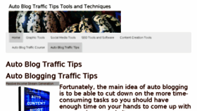 What Autoblogtraffic.com website looked like in 2015 (8 years ago)