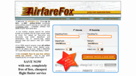 What Airfarefox.com website looked like in 2015 (8 years ago)