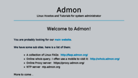 What Admon.org website looked like in 2015 (8 years ago)