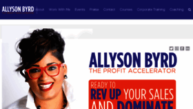 What Allysonbyrd.com website looked like in 2015 (8 years ago)