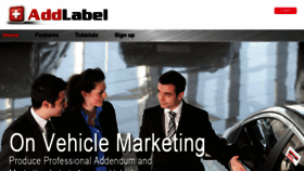 What Addlabel.com website looked like in 2015 (8 years ago)