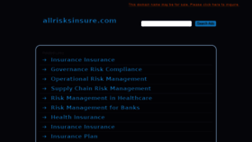 What Allrisksinsure.com website looked like in 2015 (8 years ago)